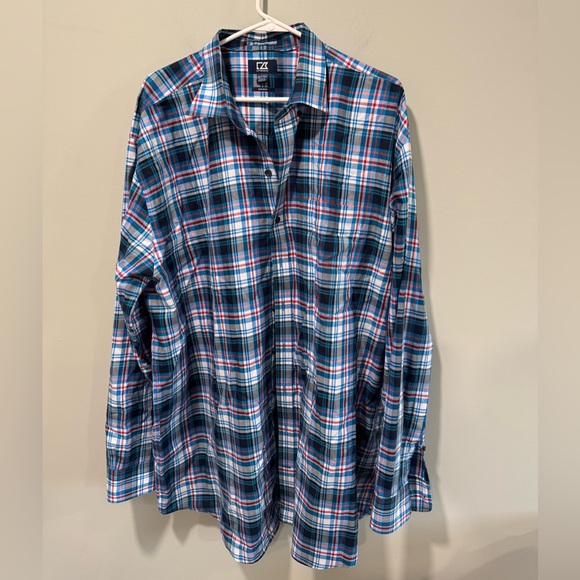 Cutter & Buck Multicolor Plaid Button Down Shirt XLT - Picture 1 of 5